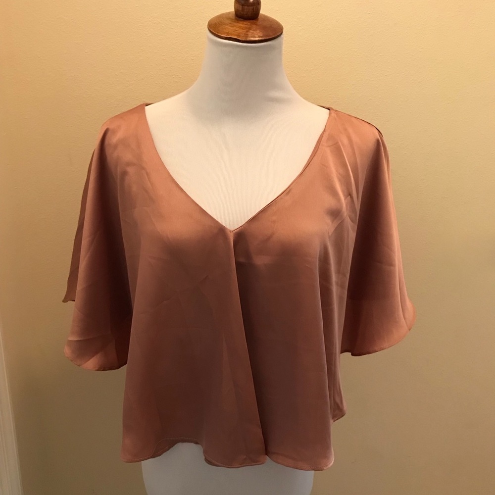Rose gold Missguided blouse